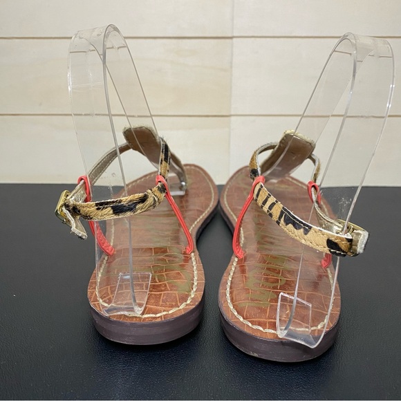 Sam Edelman Gigi Sandals Snakeskin Women's Size 7.5 Shoes M Cheetah Animal Print - Picture 6 of 10